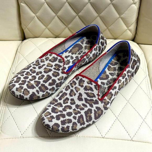 ROTHY’S The Loafer in Mocha Spot Leopard print retired color size 9.5 - Picture 1 of 14